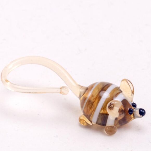 Glass Black Mouse in Glass Figurines Miniature Figurines category