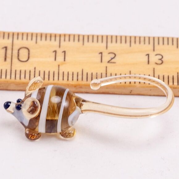 Glass Black Mouse in Glass Figurines Miniature Figurines category