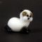 White cat glass figurine