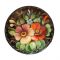 Brooch Two Bright Flowers on Black in Zhostovo Jewelry Zhostovo Brooches category