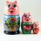 Matryoshka Doll Pigs with Corns in Nesting Dolls Animals  category