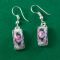 Enamel Earring Aromatic Violet in Finift Jewelry Earrings category