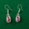 Enamel Earring Dewdrop Pink in Finift Jewelry Earrings category