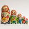 Russian Folk Tale Kolobok in Nesting Dolls One-of-a-kind category