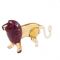Glass Lion Figurine Beige Color in Glass Figurines Wild  Animals category