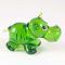 Green Hippo Figure in Glass Figurines Wild  Animals category