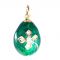 Pendant Cloverleaf on Green in Faberge Jewelry Pendants category