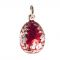 Pendant Garland with Daisy on Red in Faberge Jewelry Pendants category