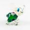 Green Elephant in Glass Figurines Wild  Animals category