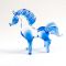 Glass Blue Horse Figurine in Glass Figurines Farm Animals category