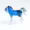 Jolly Blue Glass Horse Figurine in Glass Figurines Farm Animals category