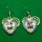 Finift Earrings Apple Blossom on Green in Finift Jewelry Earrings category