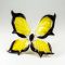 Glass Butterfly Figure Yellow-Black in Glass Figurines Butterflies category