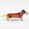 Brown Dachshund Figurine in Glass Figurines Dogs category