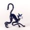Black Hunting Cat in Glass Figurines Cats category