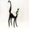 Black Cat Glass Figure in Glass Figurines Cats category