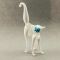 White Glass Cat Figure in Glass Figurines Cats category