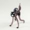 Glass Black Scared Cat in Glass Figurines Cats category