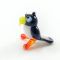 Glass Miniature Little Crow in Glass Figurines Miniature Figurines category