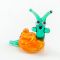 Glass Orange Snail Figurine in Glass Figurines Miniature Figurines category
