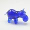 Glass Blue Hippo Figure in Glass Figurines Wild  Animals category