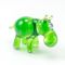 Glass Green Hippo Figure in Glass Figurines Wild  Animals category