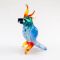Glass Parrot Figurine Green Color in Glass Figurines Birds category