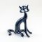 Glass Sitting Black Cat in Glass Figurines Cats category