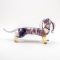 Glass Dachshund Black in Glass Figurines Dogs category