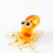 Yellow Octopus Mini Figurine in Glass Figurines Miniature Figurines category