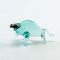 Green Bull Figurine in Glass Figurines Miniature Figurines category