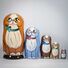 Nesting Dolls Blue Cat
