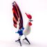 Colorful Rooster Figurine in Glass Figurines Birds category