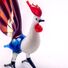 Colorful Rooster Figurine in Glass Figurines Birds category