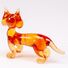 Glass Red Cat Figurine in Glass Figurines Cats category
