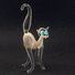 White Glass Cat Figure in Glass Figurines Cats category