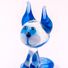 Glass Siamese Cat with Blue Ears in Glass Figurines Cats category