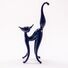 Black Jolly Cat in Glass Figurines Cats category