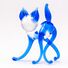 Glass Blue Cat in Glass Figurines Cats category