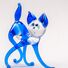 Glass Blue Cat in Glass Figurines Cats category