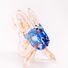 Blue and Beige Fish Figurine in Glass Figurines Sea Life Creatures category
