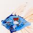 Blue and Beige Fish Figurine in Glass Figurines Sea Life Creatures category