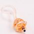 Glass Beige Mouse in Glass Figurines Miniature Figurines category