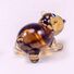 Brown Hippo Mini Figurine in Glass Figurines Miniature Figurines category