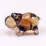 Brown Hippo Mini Figurine in Glass Figurines Miniature Figurines category